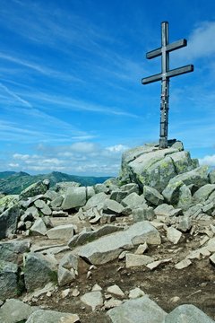 Slovakia-view from the peak of Dumbier to the peak of Chopok in the Low Tatras