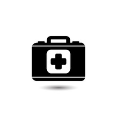 Medicine Briefcase icon on white.