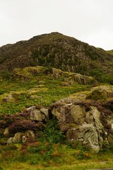 Mountain Range in Snowdonia National Park Wales UK