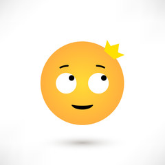 Fototapeta premium Princess emoticon round