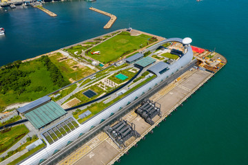 Cruise terminal building in Hong Kong