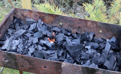 Old and rusty barbecue