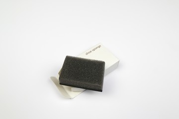 hotel small shoe sponge isolated on white background
