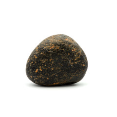 Close up rock ,Different kind of pebbles stone ,isolated on the white background.