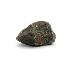 Close up rock ,Different kind of pebbles stone ,isolated on the white background.