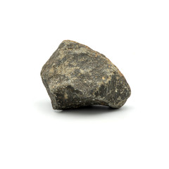 Close up rock ,Different kind of pebbles stone ,isolated on the white background.