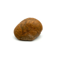 Close up rock ,Different kind of pebbles stone ,isolated on the white background.