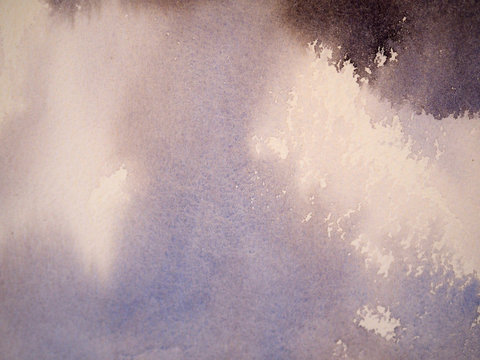 Watercolor painting on paper abstract background.
