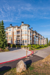 Modern Apartment Buildings in Vancouver, British Columbia, Canada.