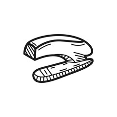 Hand drawn stapler isolated on a white. Vector illustration.