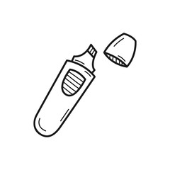 Hand drawn Marker pen isolated on a white. Vector illustration.