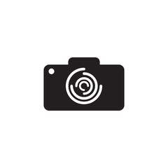 Camera icon logo design vector template for photography activities