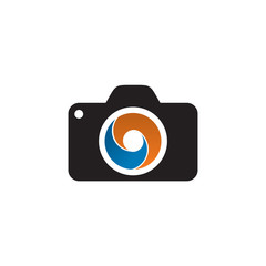 Camera icon logo design vector template for photography activities