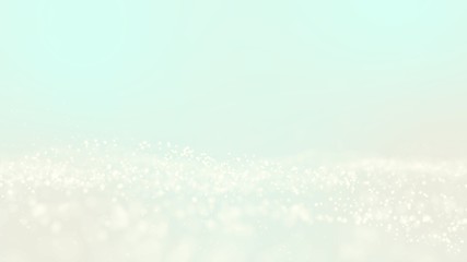 Abstract clean light blue background consisting of waves and particles