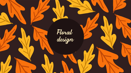 Floral Pattern With Dark Background
