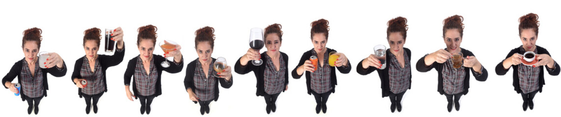 woman who drank different drinks