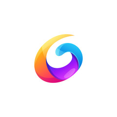 letter G logo design vector illustration