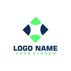 Elegant minimalist blue vector logo