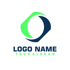 Elegant minimalist blue vector logo