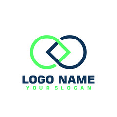 Elegant minimalist blue vector logo