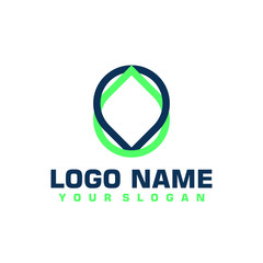 Elegant minimalist blue vector logo