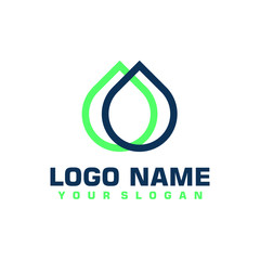 Elegant minimalist blue vector logo