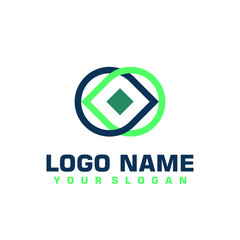 Elegant minimalist blue vector logo