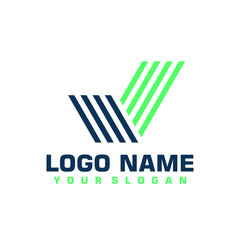 Elegant minimalist blue vector logo