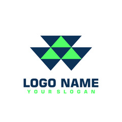 Elegant minimalist blue vector logo