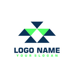 Elegant minimalist blue vector logo