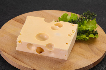 Maasdam cheese brick