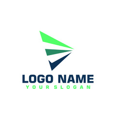 Elegant minimalist blue vector logo