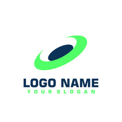 Elegant minimalist blue vector logo