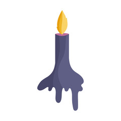 burning candle icon trick or treat happy halloween