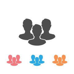 User icon set vector. People symbol.