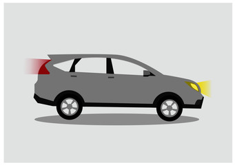 Car suv flat design vector illustration