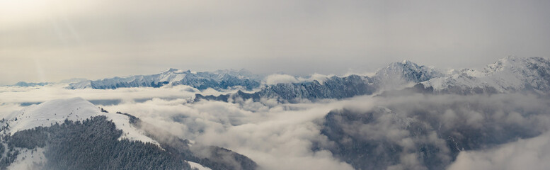 Fototapeta na wymiar Panoramic view of Val Grande National Park and surrounding mountains