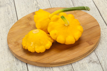 Fresh ripe tasty patisson ready for cooking