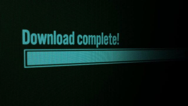 Close Up Shot of Entering Download Button & Downloading Process Animation.