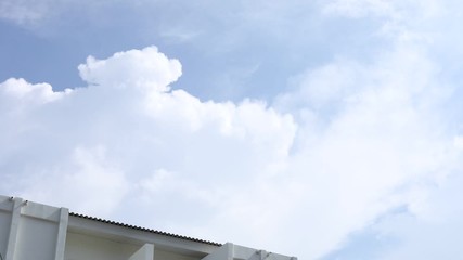 (Time lapse )Beautiful cloudy sunset,view of clouds and beautiful sky, weather, rainstorm,	