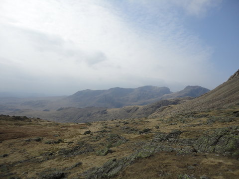 Misty Skies over Mountains