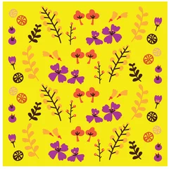 Zelfklevend Fotobehang seamless floral pattern with flowers © chintaparchu