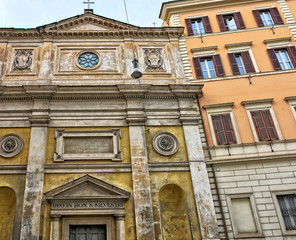 Ancient historical building in Italy. Architecture.