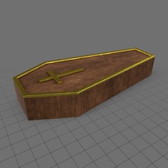Stylized coffin with cross