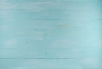 Blue faded wood texture background, wooden table top view