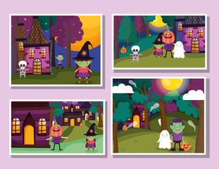 frame photos celebration trick or treat - happy halloween