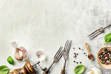 Food background with ingredients