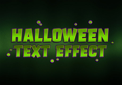 Halloween Goblin Text Effect Mockup