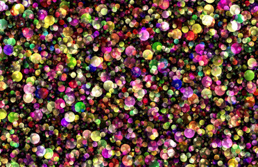 glowing bokeh confetti party lights