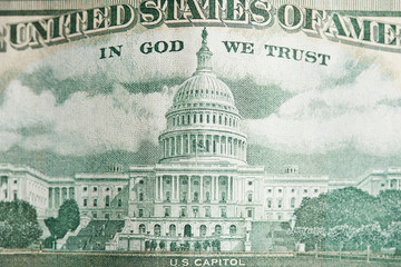 US Capitol on fifty dollar bill